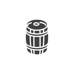 Brewery beer barrel vector icon. filled flat sign for mobile concept and web design. Beer cask glyph icon. Symbol, logo illustration. Vector graphics