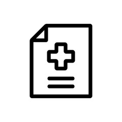 Obraz premium prescription for medicine icon vector. Thin line sign. Isolated contour symbol illustration