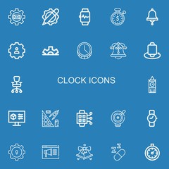 Editable 22 clock icons for web and mobile