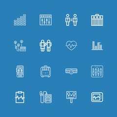 Editable 16 frequency icons for web and mobile