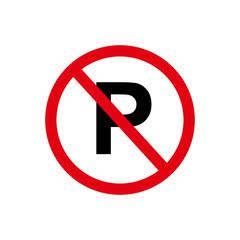 No parking allowed sign. Vector