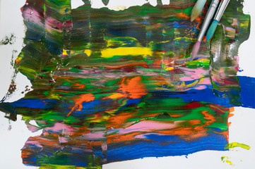 Abstract Grunge, Scraping the image into the background.