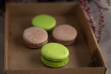 SET OF FRENCH PASTRIES IN A BROWN ECO BOX