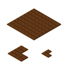chocolate vector with isometric design illustration