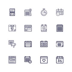 Editable 16 end icons for web and mobile