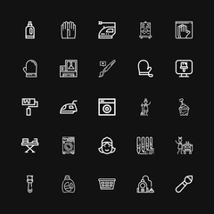 Editable 25 housework icons for web and mobile