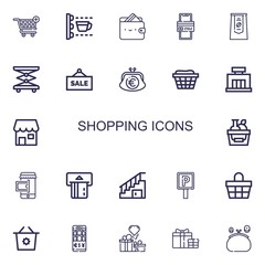 Editable 22 shopping icons for web and mobile