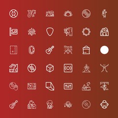 Editable 36 rock icons for web and mobile