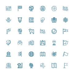 Fototapeta premium Editable 36 africa icons for web and mobile