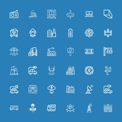 Editable 36 station icons for web and mobile