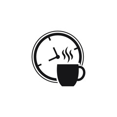 Coffee break time icon design. vector illustration