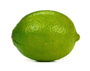 Lime citrus fruit isolated on white background