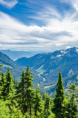 Beautiful Mountain Artist Ridge Trail Park. Mount Baker, Washington, USA.