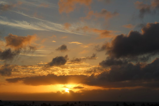 Sunset Mexico Yucatan Acumal
