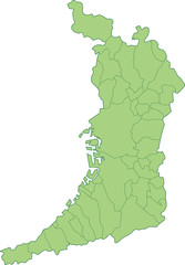 大阪府の地図_市町村ごとに色を変えられます