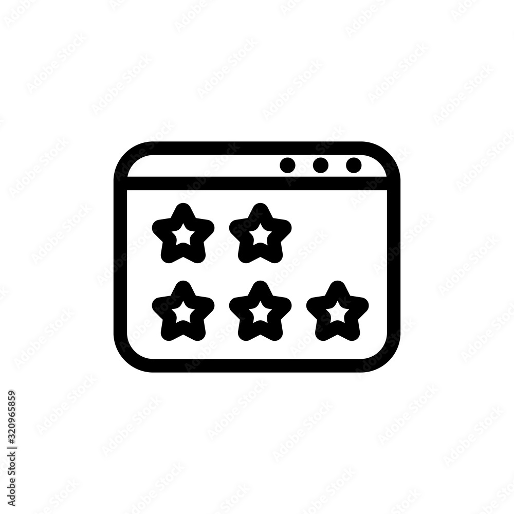 Poster internet rating icon vector. thin line sign. isolated contour symbol illustration