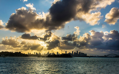 Sydney Harbour at sunset, Sydney Australia