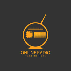 radio logo icon vector illustration design