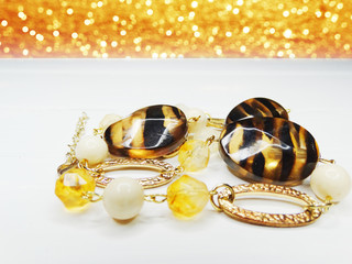 jewelry beads with bright crystals luxury fashion