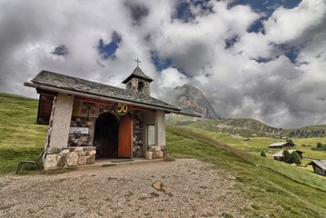 The Fermeda Chapel on the Col Raiser, South Tyrol, Italy