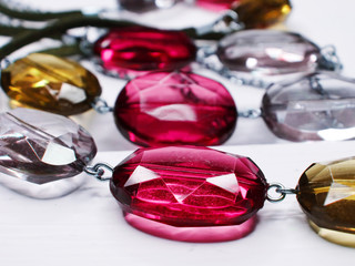 jewelry beads with bright crystals luxury fashion