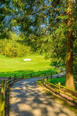 Trail in path of the golf park