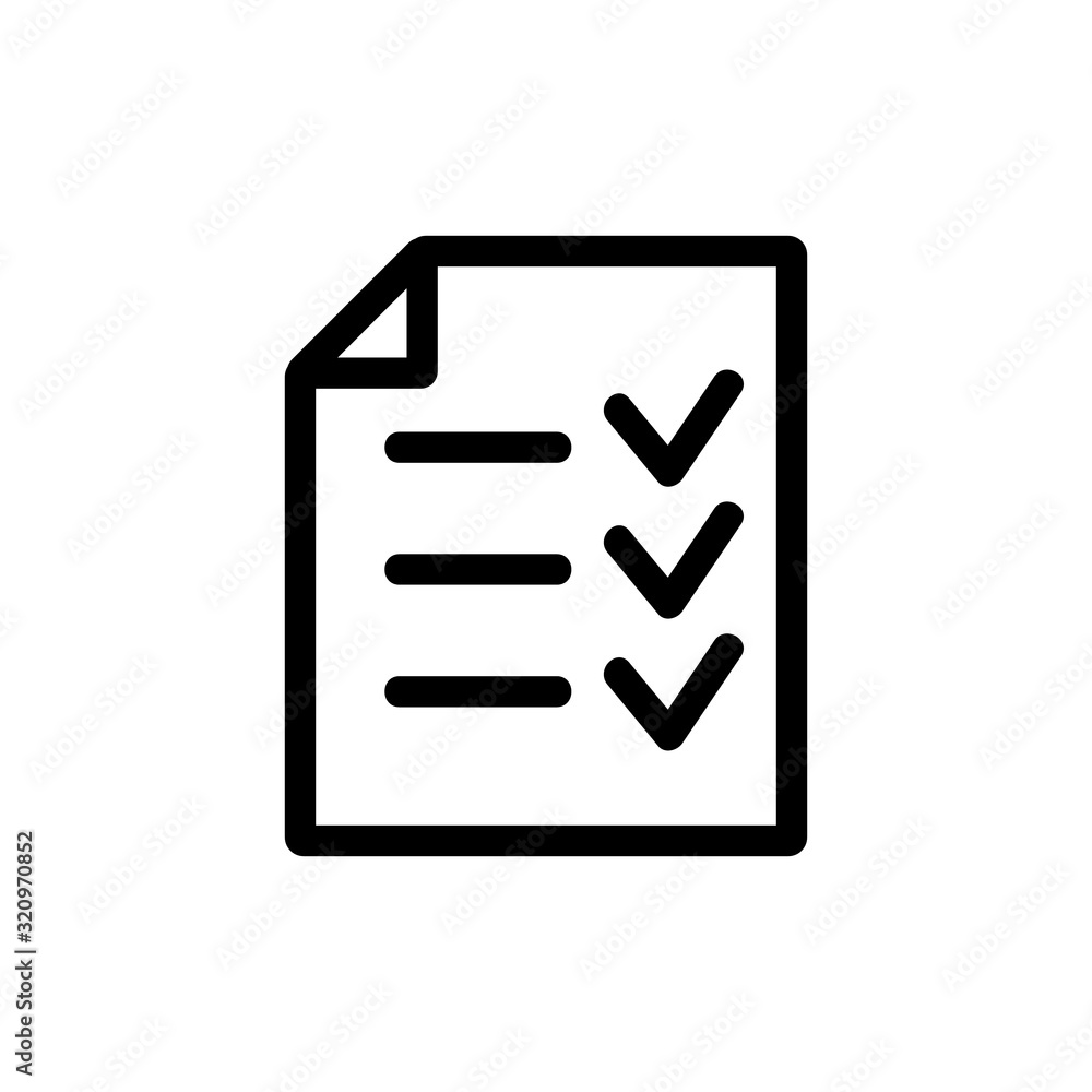 Poster sheet list icon vector. thin line sign. isolated contour symbol illustration