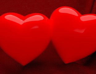 two Hearts detail valentine day love san valentin