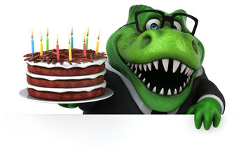 Fun Trex - 3D Illustration © Julien Tromeur