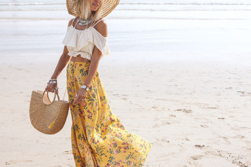 Boho beach clothing style
