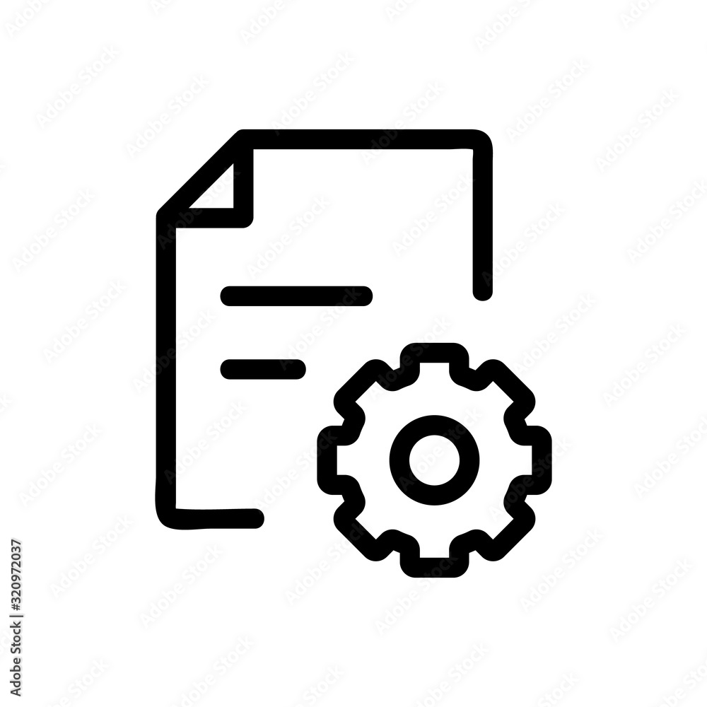 Poster set up the document icon vector. thin line sign. isolated contour symbol illustration