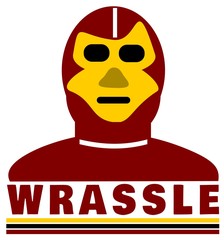 Wrestler wearing mask