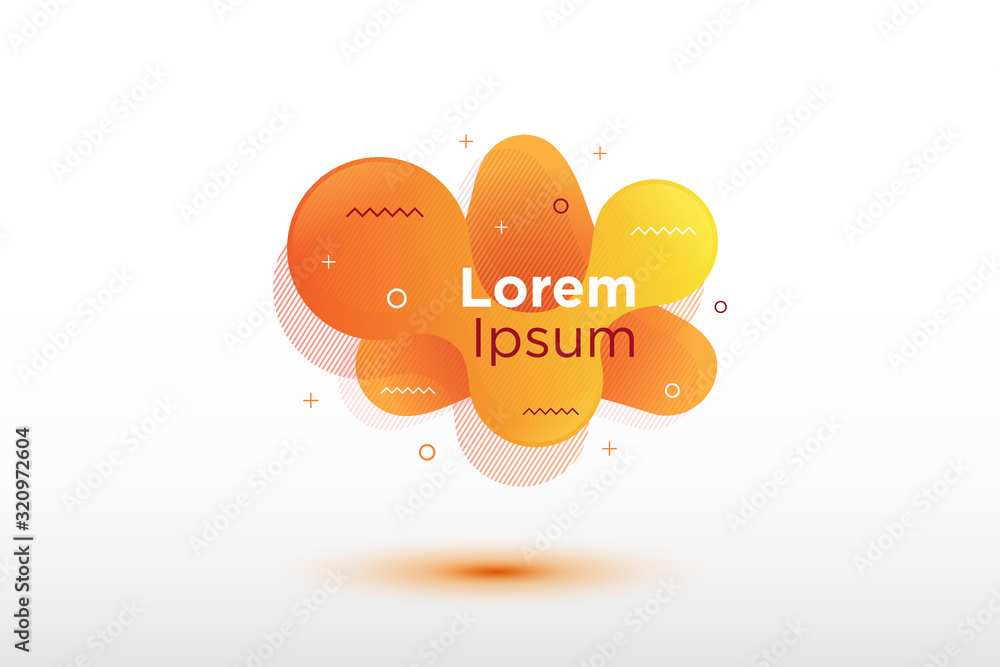 Poster abstract modern graphic elements. dynamical colored gradient banners with flowing liquid shapes. eps