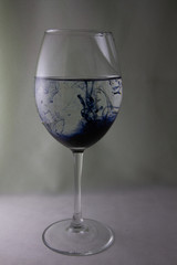 Beautiful reaction in a glass of water