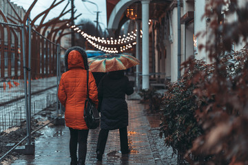Fototapeta na wymiar man with umbrella in the rain