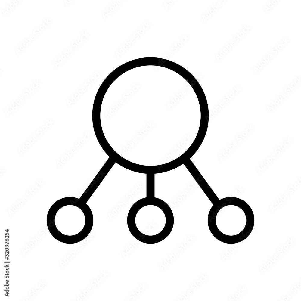 Poster chart structure icon vector. thin line sign. isolated contour symbol illustration