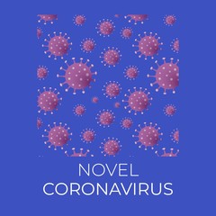 MERS-Cov (Middle East Respiratory Coronavirus Syndrome), New Coronavirus (2019-nKoV). Design concept for protection against a viral pandemic. Lettering novel  Coronavirus EPS 10