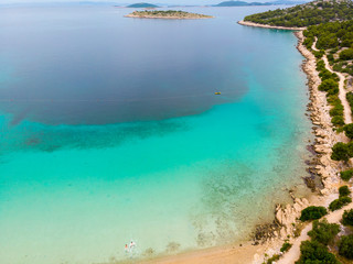 Fototapeta na wymiar The beach on the Murter island in Croatia