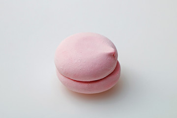 Dessert. Sweet multi-colored marshmallows on a white background