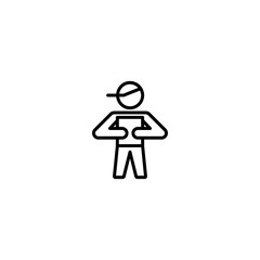 delivery man icon vector illustration