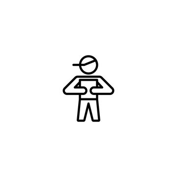 recommend clip art: delivery man icon vector illustration