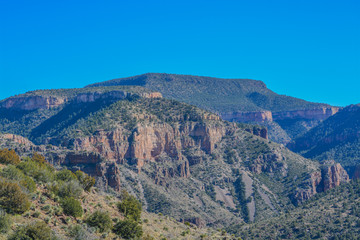 Scenic Beauty of Salt River Canyon in Gila County, Tonto National Forest, Arizona USA
