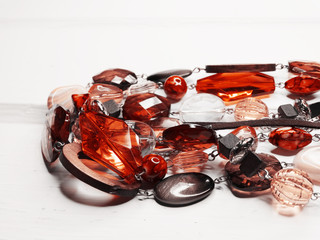 jewelry beads with bright crystals luxury fashion