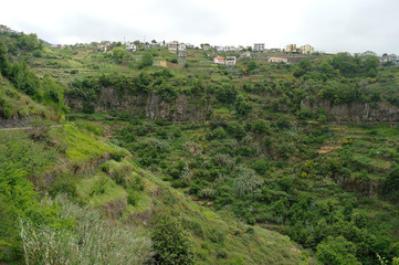View of the valley on the island of Madeira