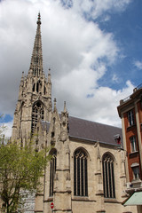 Obraz premium medieval saint-maurice church in lille (france) 
