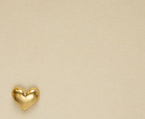 Golden heart brooch. Happy valentines day. Beauty and jewelry concept. Gift for Valentines day. Top...