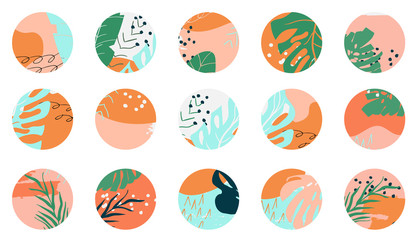 Highlights Stories Covers in abstract trendy style for popular social media