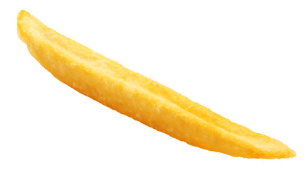 french fries, potato fry isolated on white background, clipping path, full depth of field