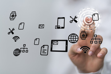Cloud storage and Computing concept digital