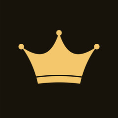 Queen crown icon. Royal, deluxe luxury symbols.